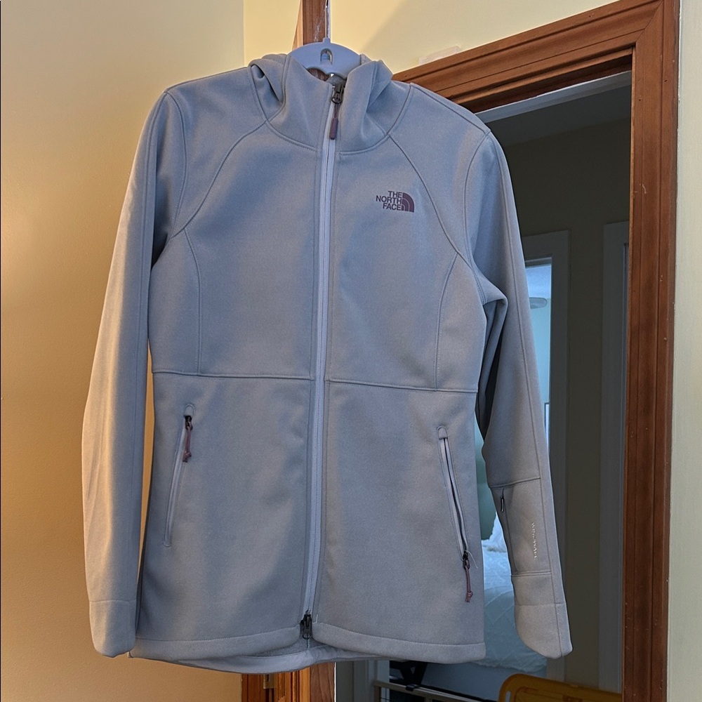 The North Face Light Gray Hooded Jacket